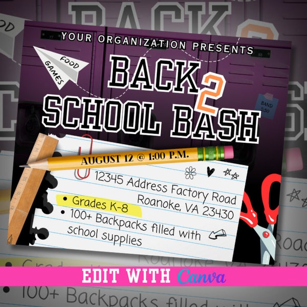 Back To School Bash Flyer | Back to School Template