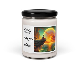 Meditation Candle, My Happy Place, Relaxation Aromatherapy Candle, Sea Cliff Candle, Gift for Mindfulness, Scented Candle