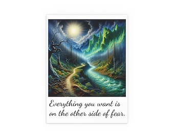 Inspirational Silk Poster, Motivational Wall Art, Home Decor, Gift for Nature Lovers, Bedroom Wall Decoration
