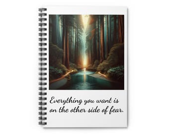 Inspirational Spiral Notebook - Everything You Want Is On The Other Side of Fear, Motivational Journal, Self-Help Organizer, Gift for [...]
