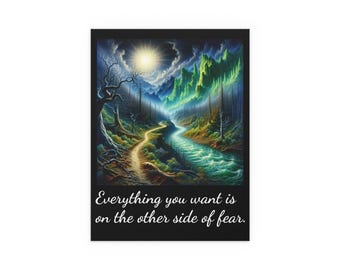 Inspirational Silk Poster, Motivational Wall Art, Home Decor, Nature Print, Uplifting Artwork, Gift for Friend