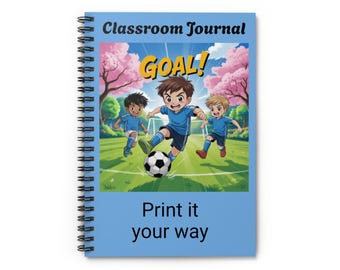 Personalized Ruled Line Spiral Notebook - A5 Notebook Stationery Gift for School and Journaling, Diary Journal