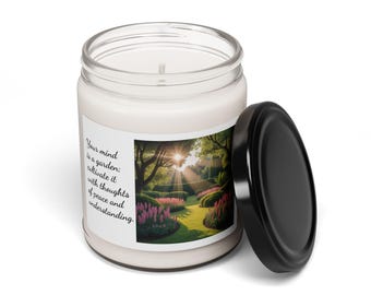 Soy Candle, Peace Message, Relaxation Candle, Inspirational Candle, Meditation Candle, Aromatherapy Candle, Gift for Mindfulness, Home Decor
