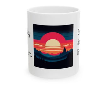 Inspirational Ceramic Mug: "Every Day is a Fresh Start" - Coffee Cup for Motivation, Perfect Gift for Friends, Home Office, and Birthdays
