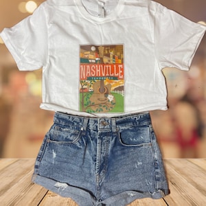 Nashville Tennessee Western Cute Crop Top