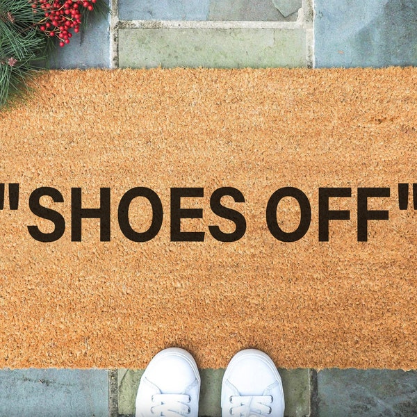 Shoes off Doormat Etsy