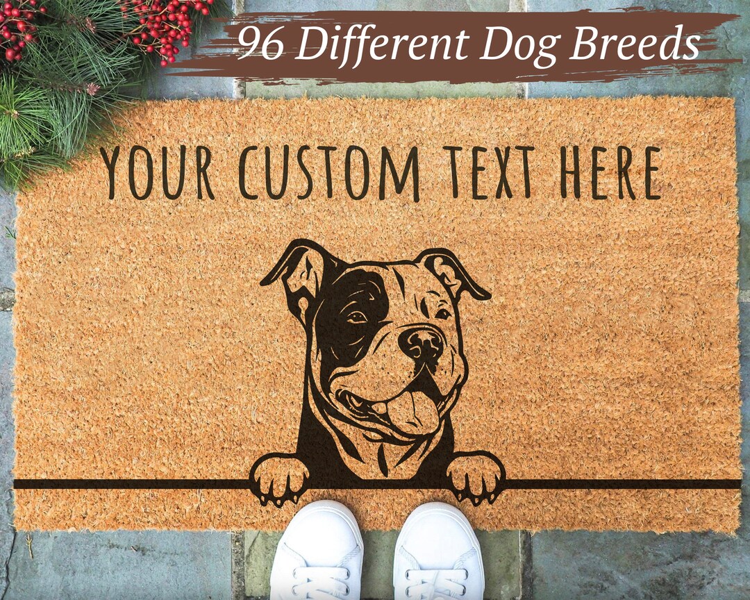 Personalized Dog Doormat Mat Custom Text Doormat Etsy