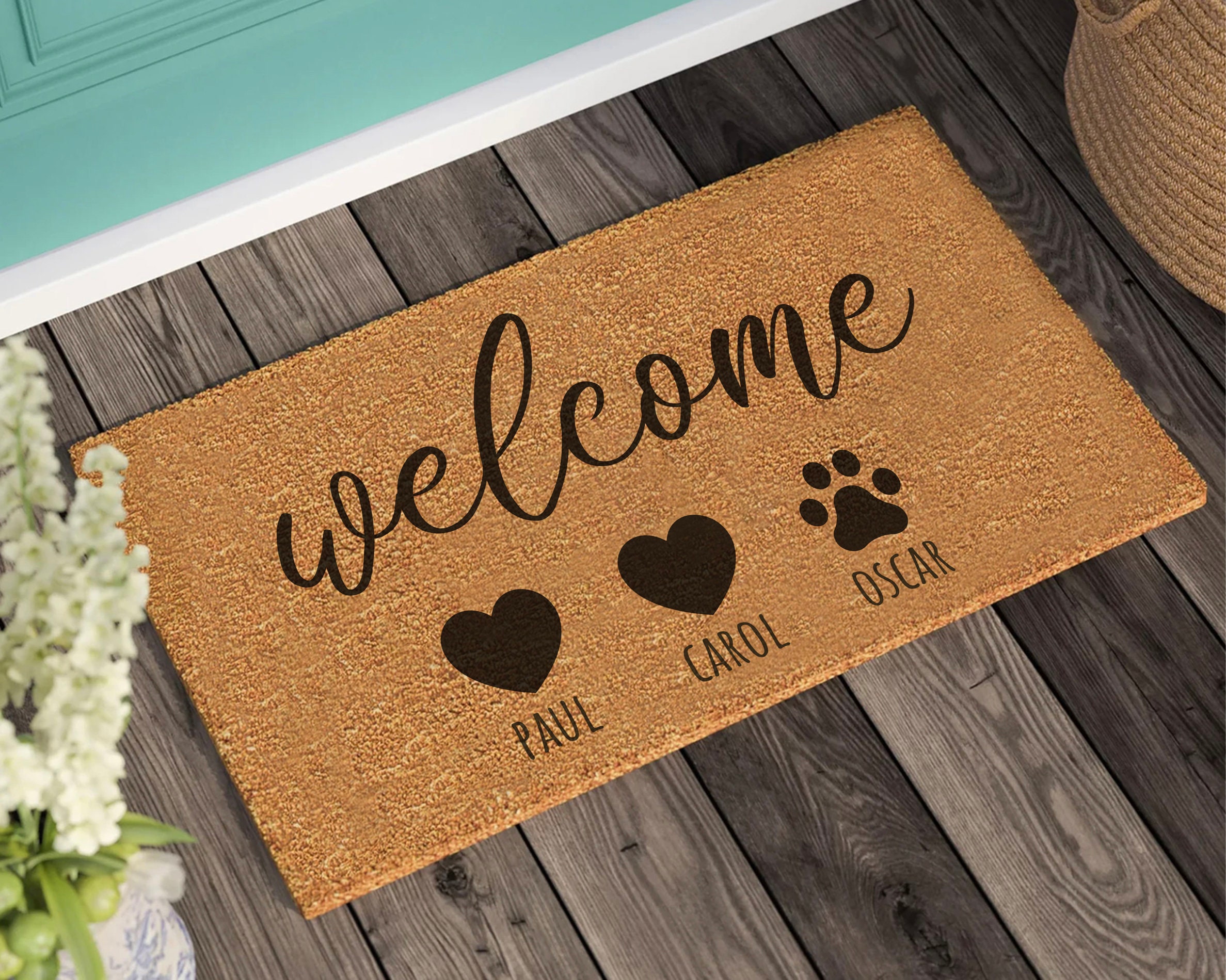 Personalized Doormat Dog Mom Gift Custom Name Etsy Australia