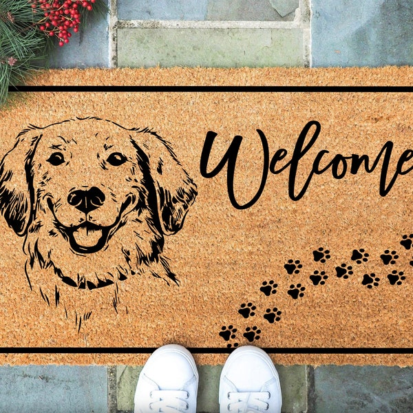 Dog Door Mat Etsy