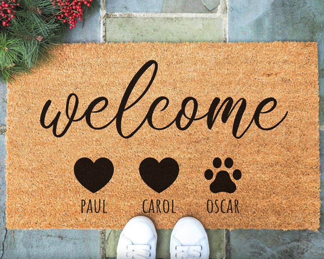Personalized Doormat Dog Mom Gift Custom Name Etsy Australia