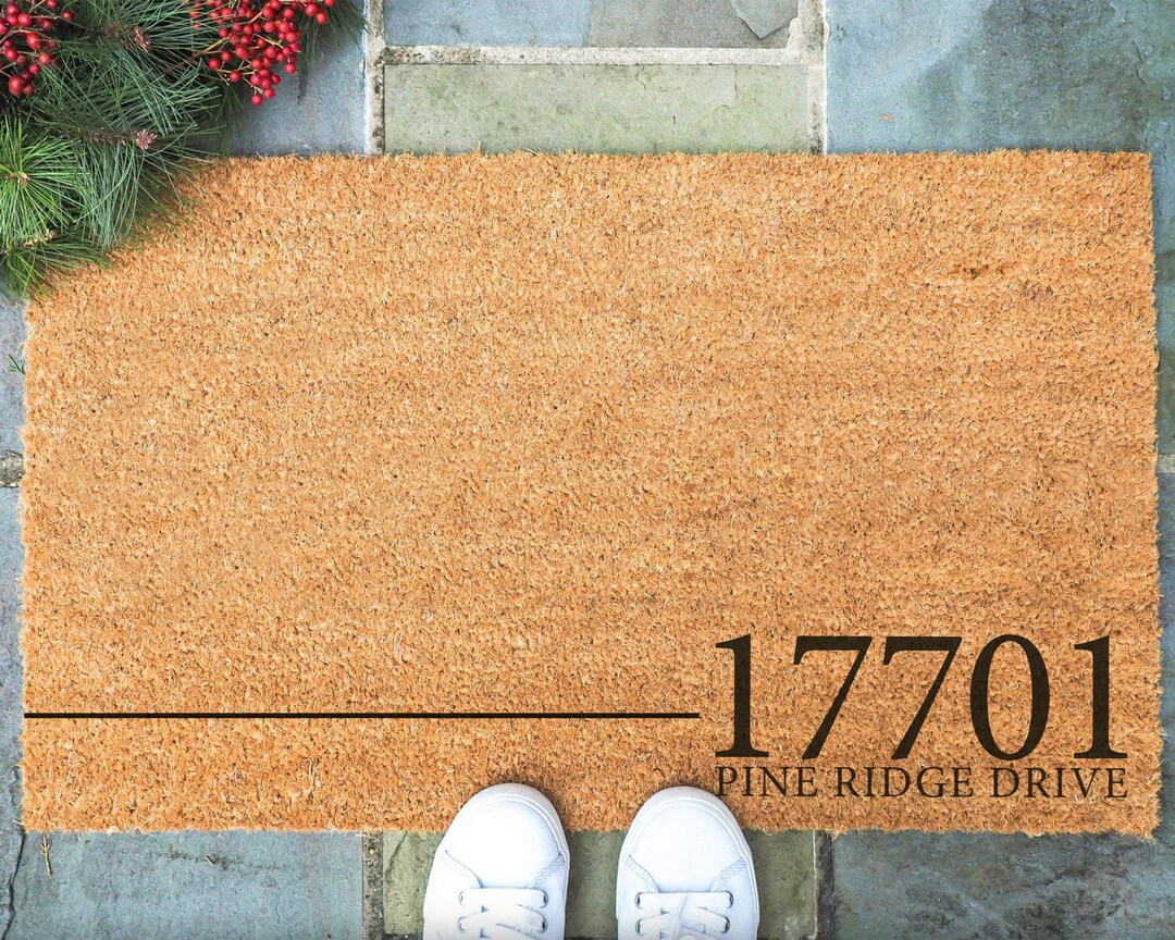 Personalized Address Doormat Large Doormat Coir Doormat Etsy