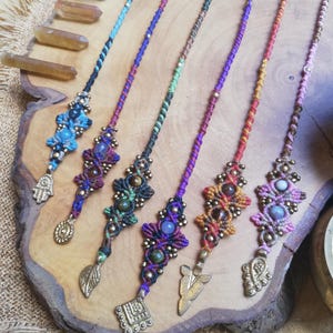 Micromacrame Hair Wrap: Crystal & Bead Handmade Hair Jewelry