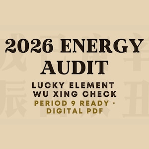 Bazi Energy Audit: gepersonaliseerde vijf-elementen- en Wu Xing-succescheck (digitaal).