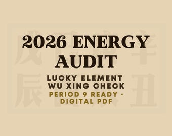 Auditoría energética Bazi: Verificación personalizada de los cinco elementos y del éxito de Wu Xing (digital).