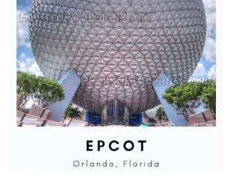 EPCOT Poster Polaroid Style