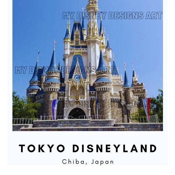 Tokyo Disneyland Poster Polaroid Style