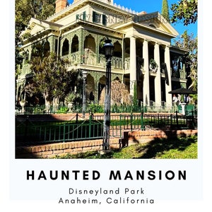 Haunted Mansion (Disneyland USA) Poster Polaroid Style