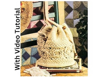 Vintage Crochet **WITH VIDEO TUTORIAL** Venetian Bag Pattern