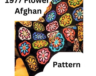 1977 Crochet Flower Afghan Pattern