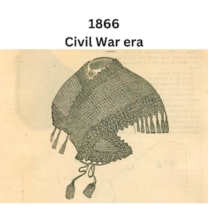 1866 Civil War Era Crochet Sontag Pattern