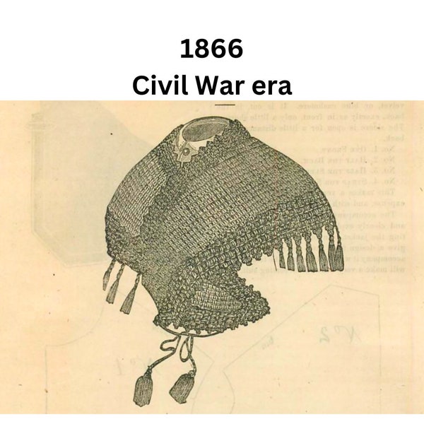 1866 Civil War Era Crochet Sontag Pattern