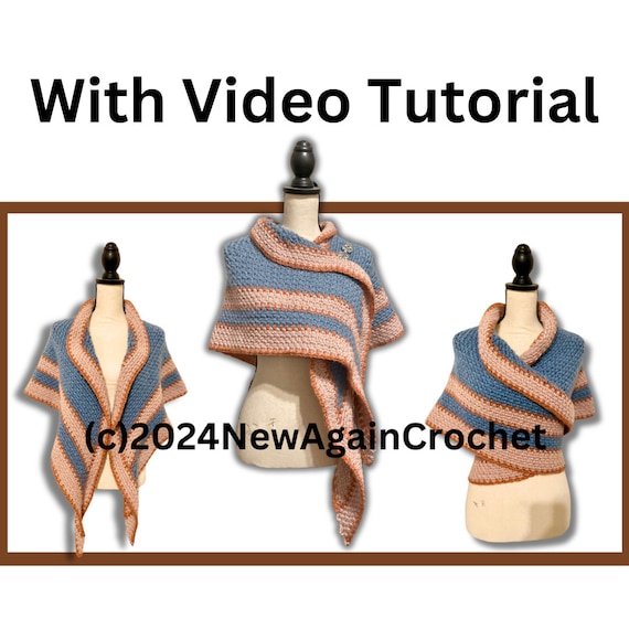 Vintage Crochet Pre-Civil War 1851 Crochet Shawl Patten With Video Tutorial