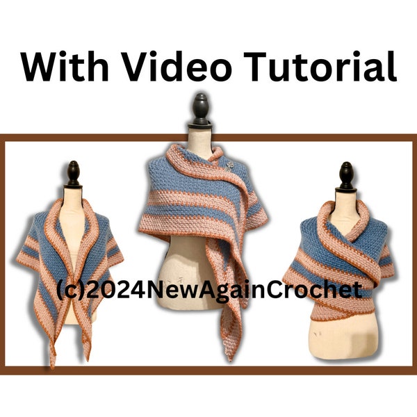 Vintage Crochet Pre-Civil War 1851 Crochet Shawl Patten With Video Tutorial