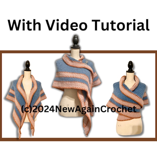 Vintage Crochet Pre-Civil War 1851 Crochet Shawl Patten With Video Tutorial
