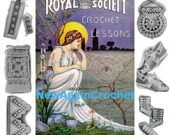 Vintage / Antique Royal Society Crochet Pattern Book PDF Download Book