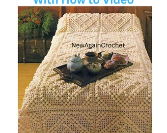 1979 Vintage Crochet Coverlet Pattern With How To Video Tutorial