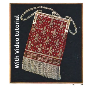 1924 Vintage Crochet Beaded Fleur-De-Lis Handbag/Purse Pattern With Video Tutorial