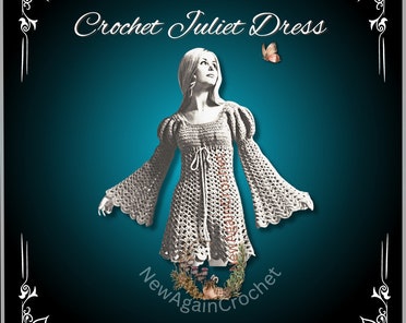 Crochet ** WITH VIDEO TUTORIAL** the Juliet Dress, Vintage Crochet, Retro  Dress - Etsy