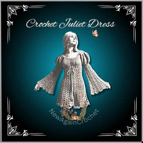 Crochet ** WITH VIDEO TUTORIAL**  The Juliet Dress, Vintage crochet, retro dress