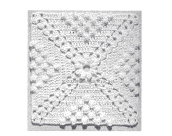 Vintage Crochet Popcorn Bedspread Pattern