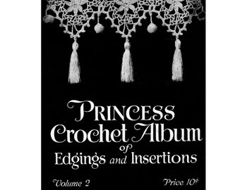 1912 Vintage / Antique Crochet Pattern Book Princess Crochet Album PDF Downloadable Book