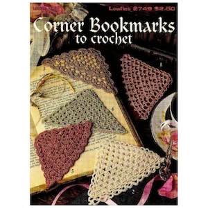 Vintage Crochet Corner Bookmarks Pattern book