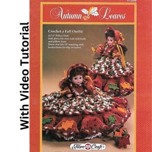 Crochet **WITH VIDEO TUTORIAL** Autumn/Fall Belle Doll Pattern