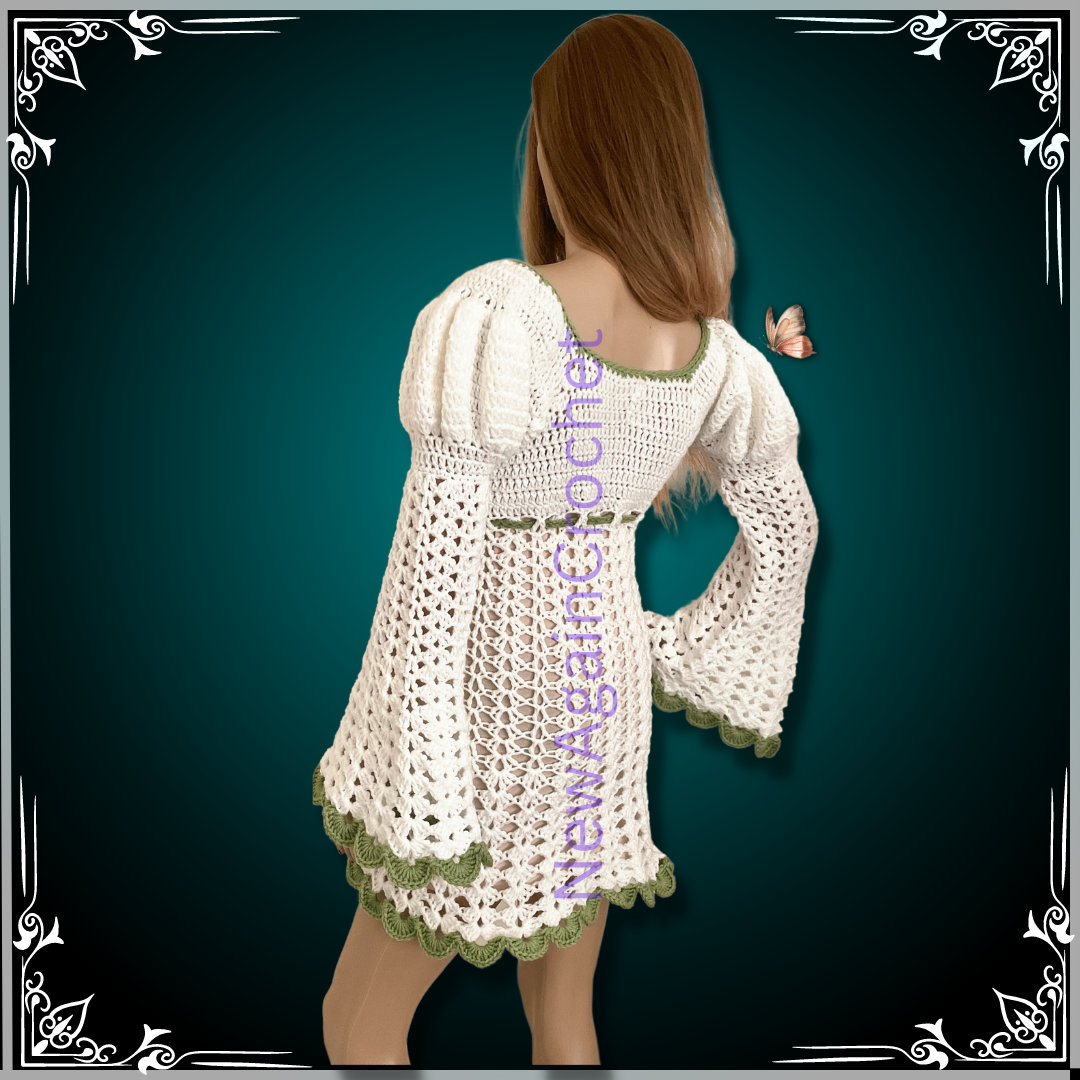Crochet ** WITH VIDEO TUTORIAL** the Juliet Dress, Vintage Crochet, Retro  Dress - Etsy Australia