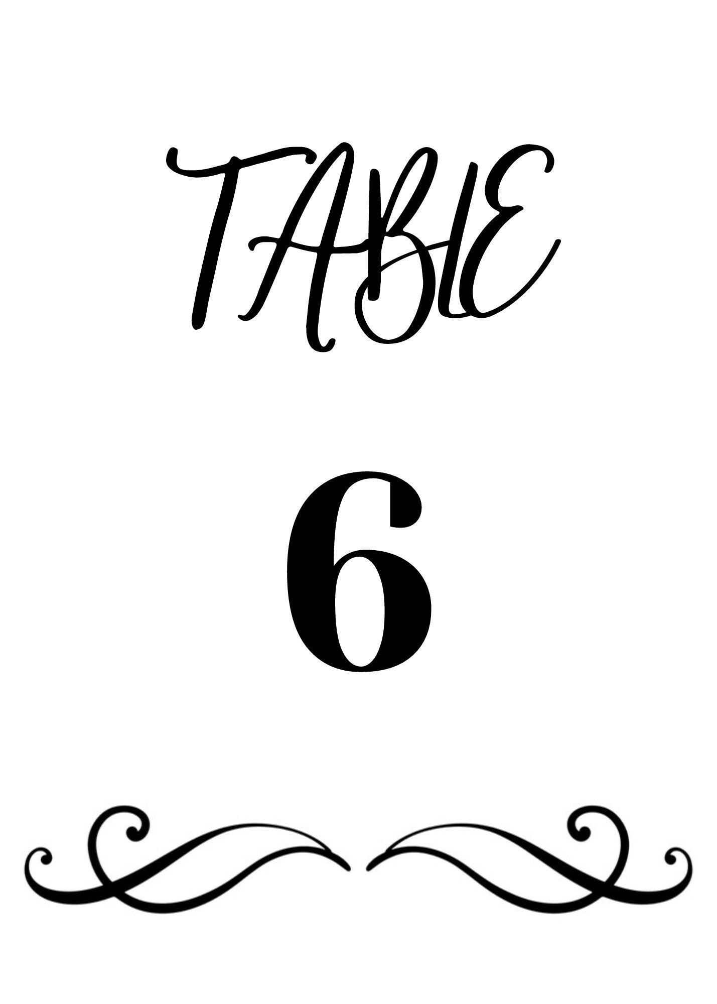 Printable Table Numbers - Etsy