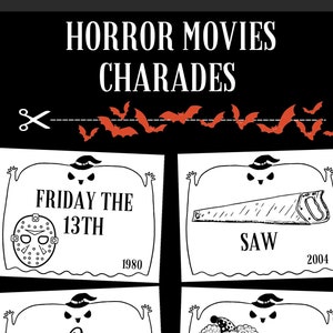 Halloween movies Halloween Party Games Scary Movies - Etsy