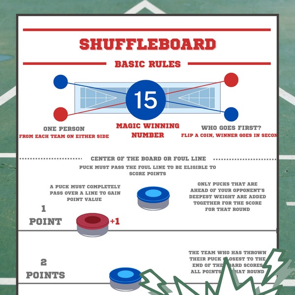 Shuffleboard Rules Etsy