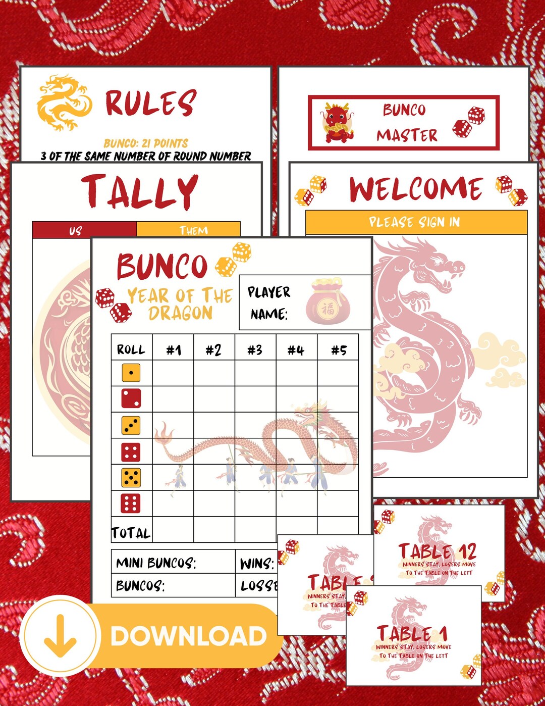 chinese new year bunco