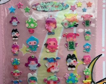 Dancing Jelly Drops Sticker Sheet
