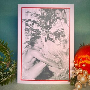 CARTÕES DE NATAL GAYS 'Tenha um feriado gay', cartões de felicitações de anúncios de revistas gays vintage