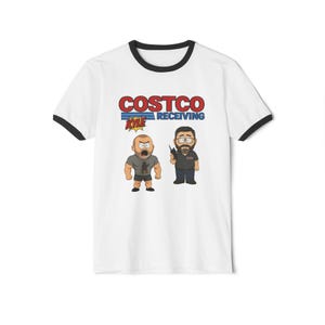 コストコユーモアユニセックスコットンリンガーTシャツ、コストコ愛好家への面白いギフト、カジュアルウェア、夏の必需品、男女兼用