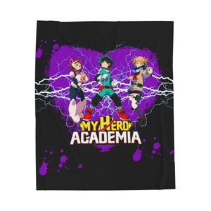 My Hero Academia Velveteen Plush Blanket | Cozy Throw for Fans, Anime Gift, Home Decor, Birthday Blanket, Soft Plush Throw
