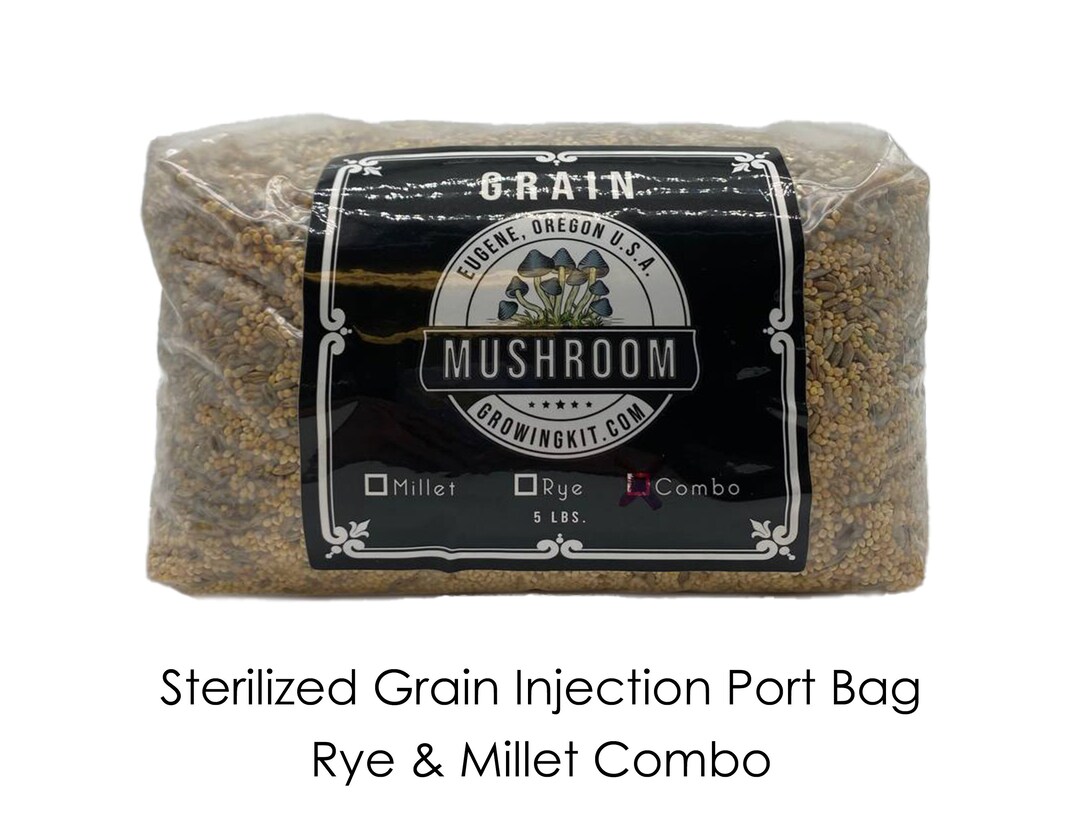3lb Grain Spawn Bag Sterilized Millet and Rye Grain Spawn Bags With
