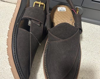 Mens premium quality handmade peshawari chappal size uk6