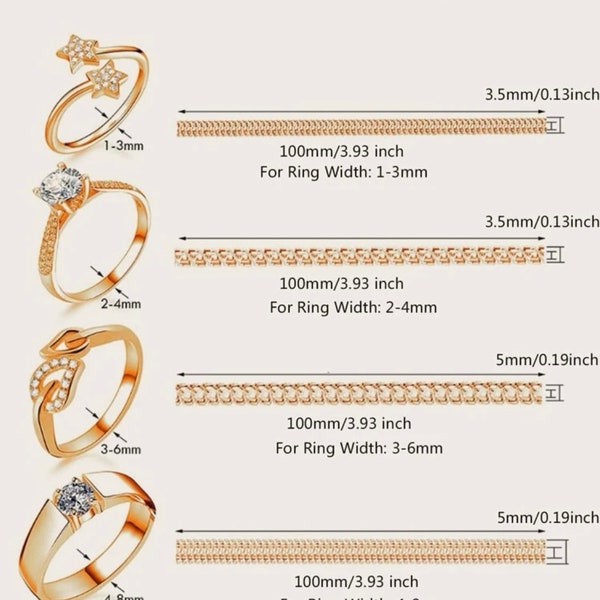 Ressorts de réglage de la taille de la bague