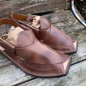 Handmade leather peshawar zalmi chappal/sandals uk6,7,